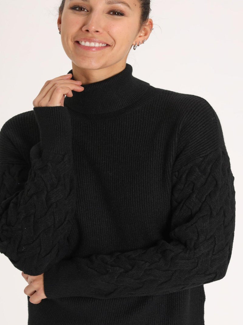 Pull Pilou Black | Gerard Pasquier Avec Col Roulé | Gerard Pasquier Noir - Kiabi