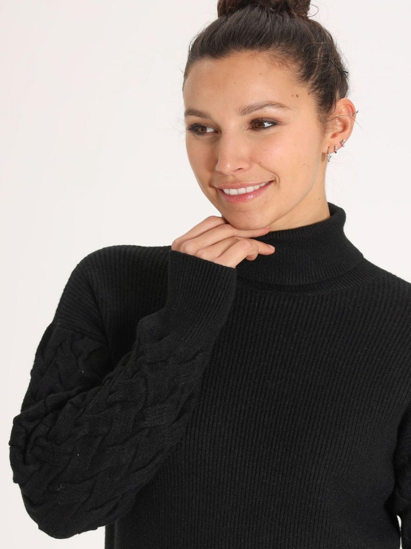 Pull Pilou Black | Gerard Pasquier Avec Col Roulé | Gerard Pasquier Noir - Kiabi