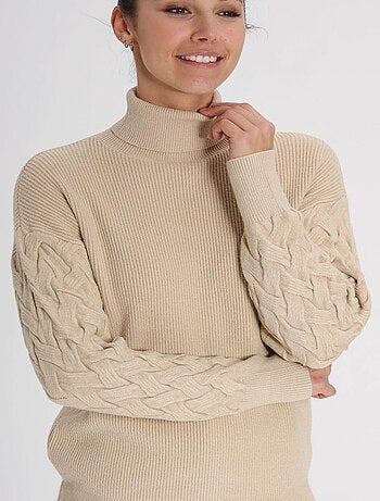 Pull PILOU Camel Pull roulé
