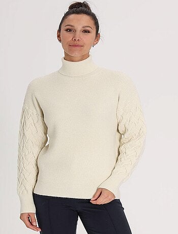 Pull PILOU Ecru Pull roulé