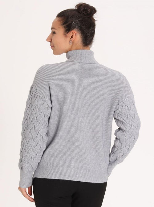 Pull Pilou Mix Grey | Gerard Pasquier Avec Col Roulé | Gerard Pasquier - Kiabi