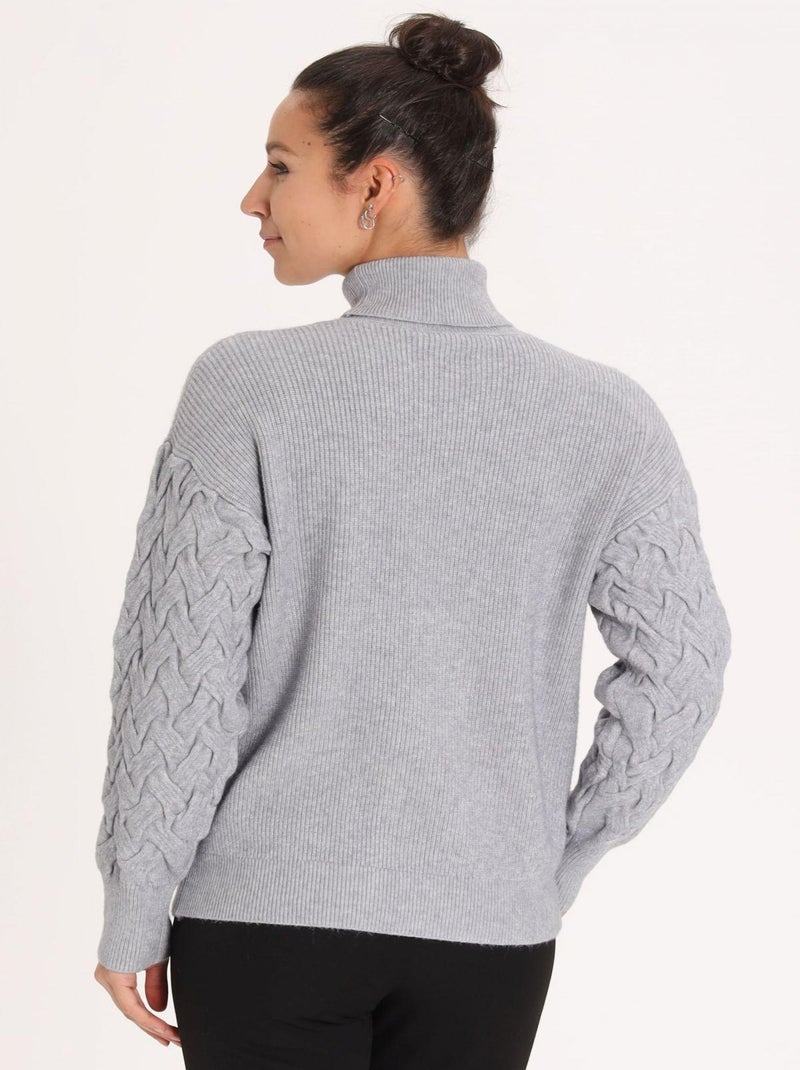 Pull Pilou Mix Grey | Gerard Pasquier Avec Col Roulé | Gerard Pasquier Gris chiné - Kiabi