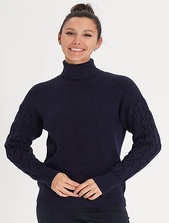 Pull Pilou Navy | Gerard Pasquier Avec Col Roulé | Gerard Pasquier