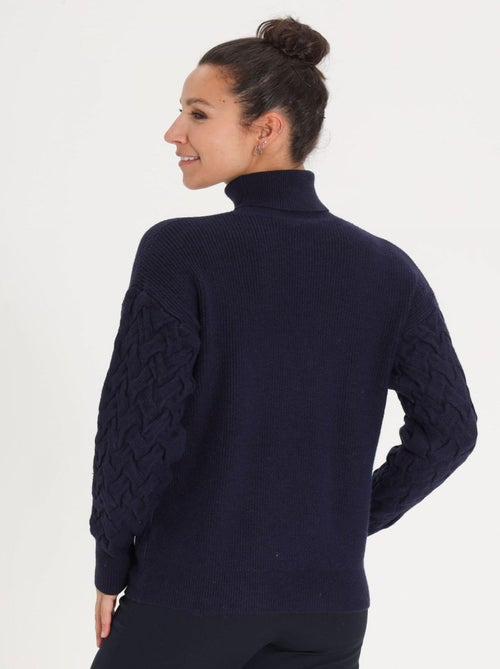 Pull Pilou Navy | Gerard Pasquier Avec Col Roulé | Gerard Pasquier - Kiabi