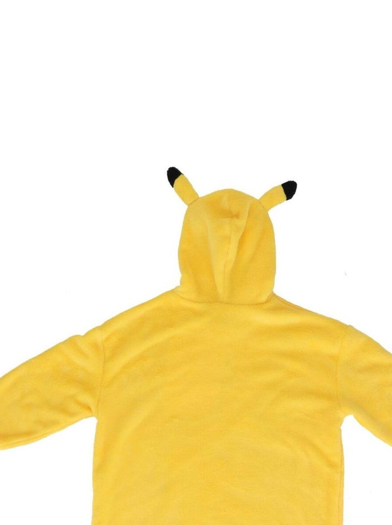 Pull plaid à capuche molletonné Pikachu Pokémon - 100% Polyester Jaune - Kiabi