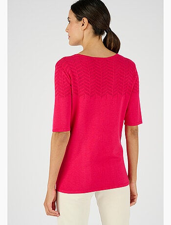 Pull plastron ajouré fantaisie - Damart