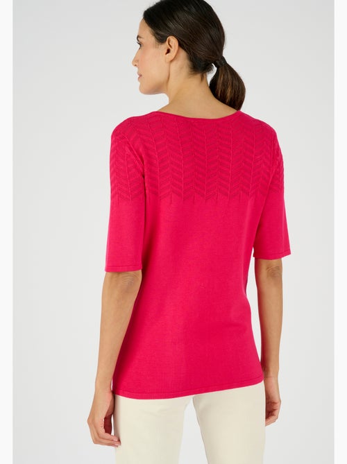 Pull plastron ajouré fantaisie - Damart - Kiabi