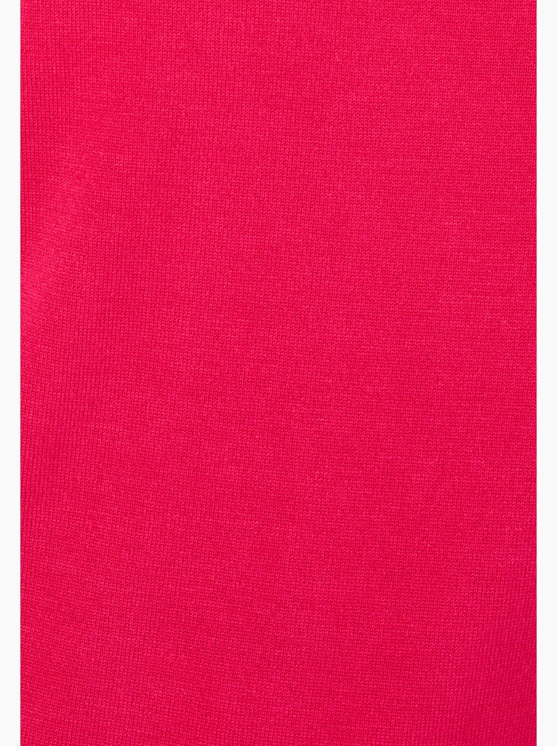 Pull plastron ajouré fantaisie - Damart Rose - Kiabi