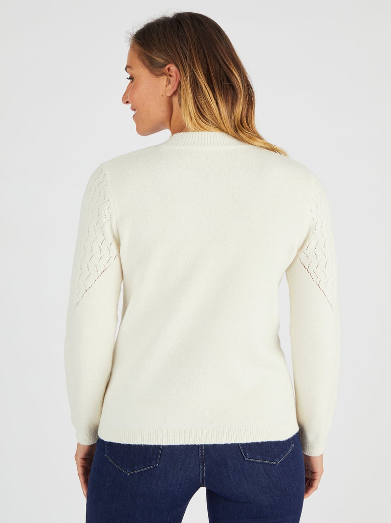 Pull point fantaisie Thermolactyl - Damart Blanc Ecru Blanc - Kiabi