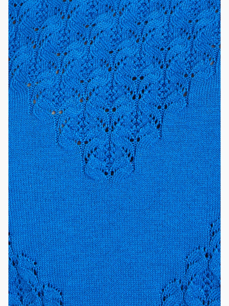 Pull point fantaisie thermolactyl - damart Bleu électrique - Kiabi