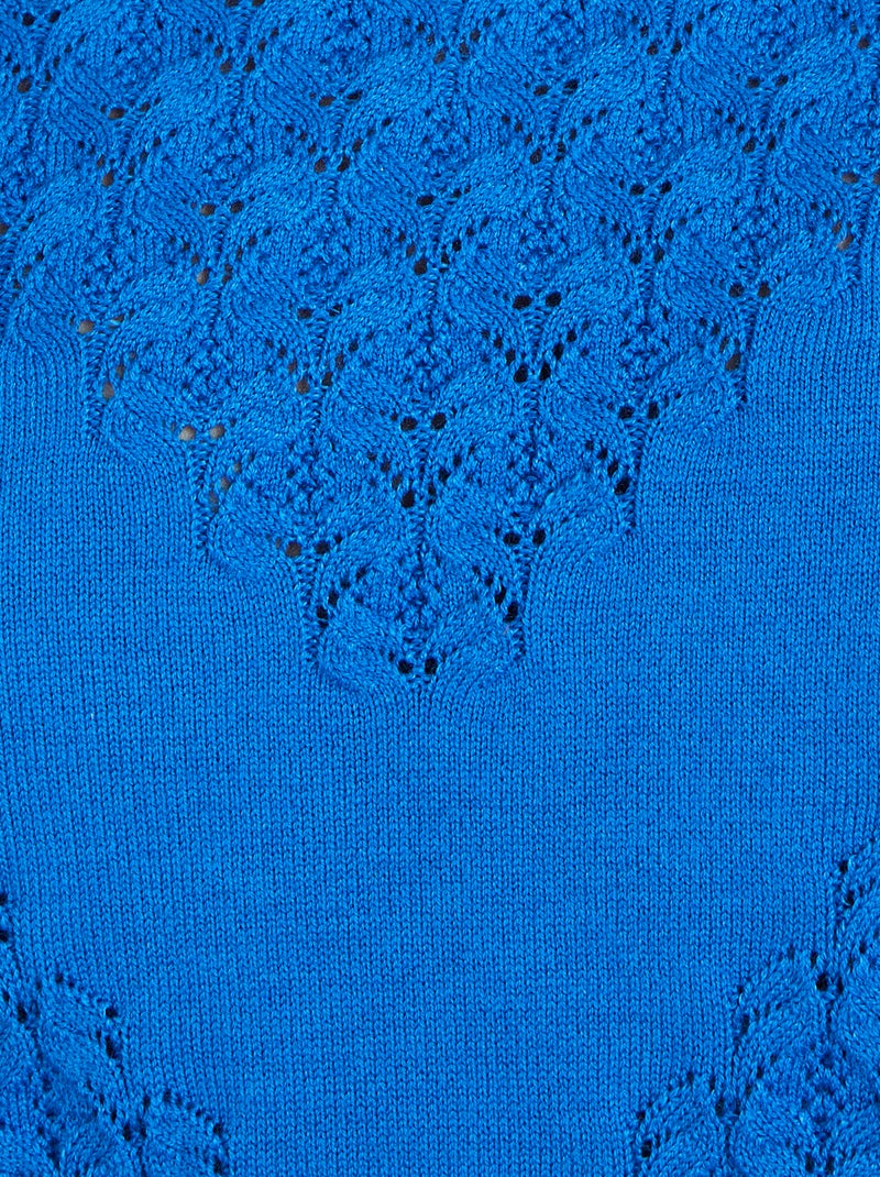 Pull point fantaisie Thermolactyl - Damart Bleu roi - Kiabi