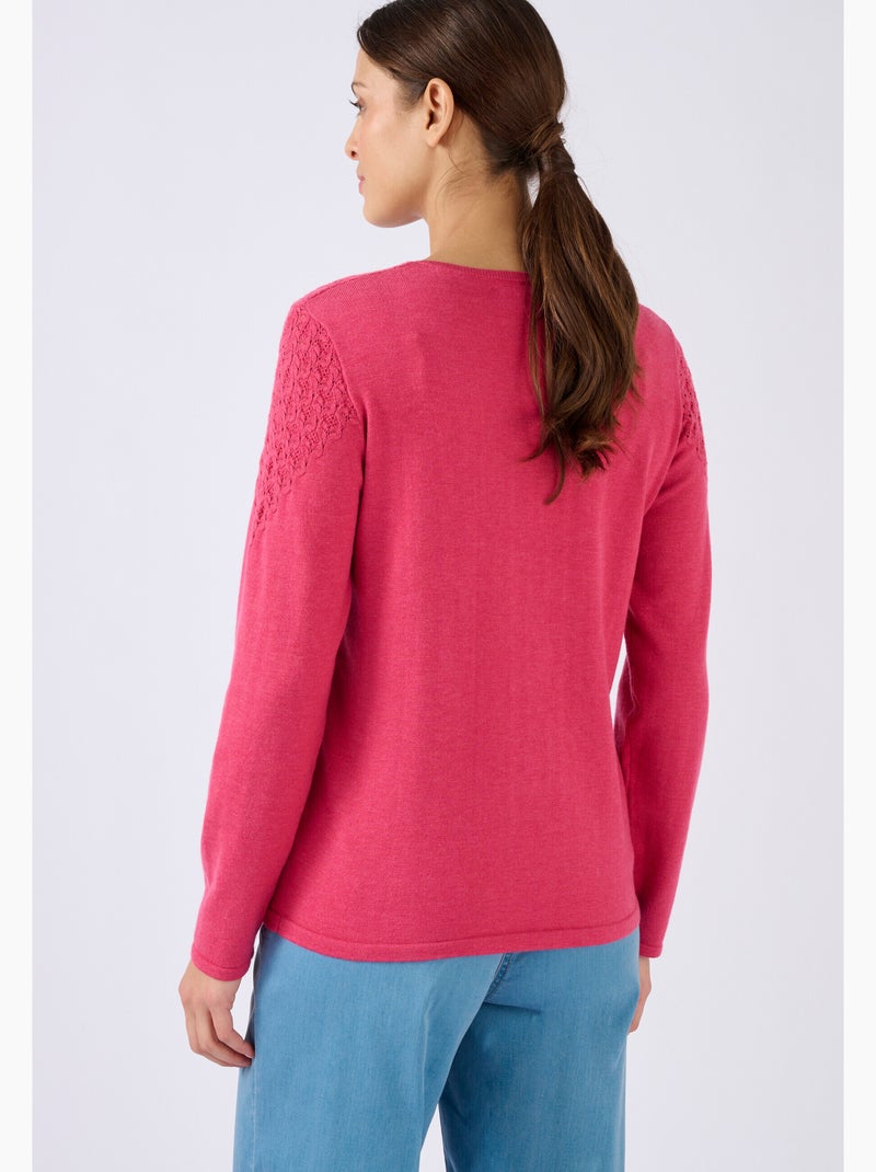 Pull point fantaisie thermolactyl - damart Framboise - Kiabi