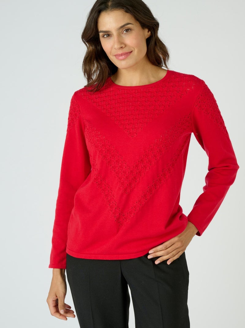 Pull point fantaisie Thermolactyl - Damart Magenta - Kiabi