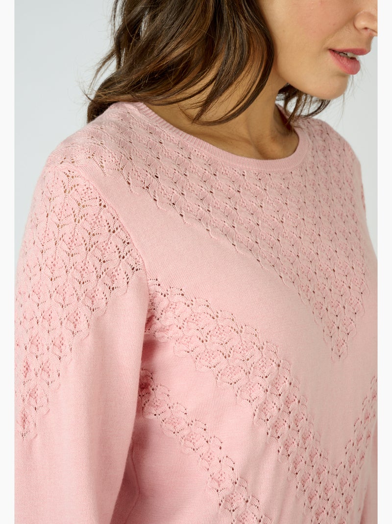 Pull point fantaisie thermolactyl - damart Rose pastel - Kiabi