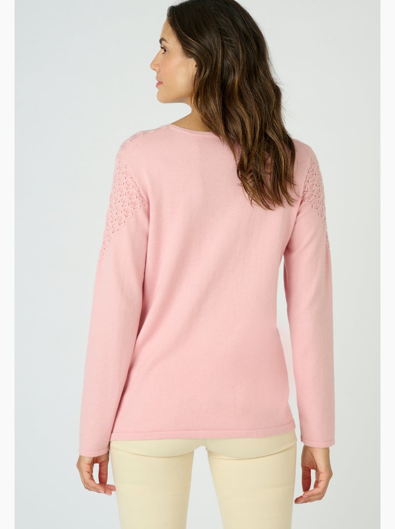 Pull point fantaisie thermolactyl - damart Rose pastel - Kiabi