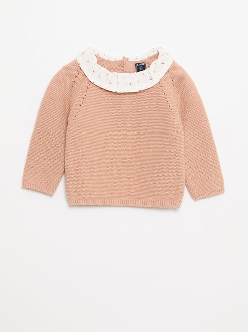Pull point mousse avec col claudine - Kiabi