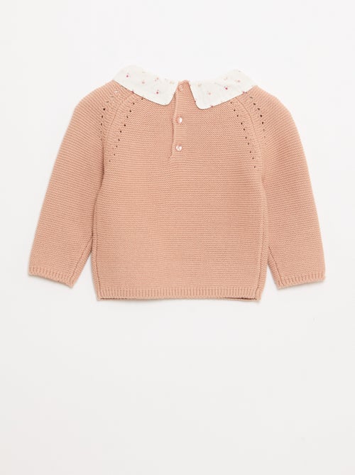 Pull point mousse avec col claudine - Kiabi