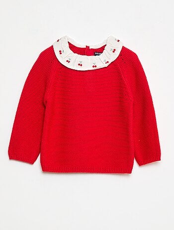 Pull point mousse avec col claudine
