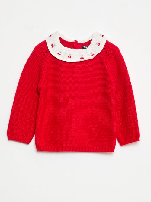 Pull point mousse avec col claudine - Kiabi