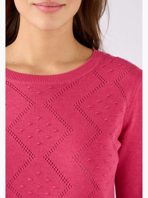 Pull points en relief et jeu d'ajourés - Damart - Kiabi