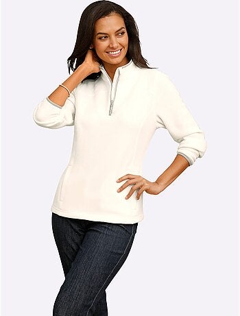 Pull polaire col montant zippé avec manches longues - taille standard - witt