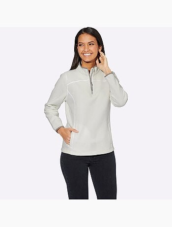 Pull polaire col montant zippé avec manches longues - taille standard - witt