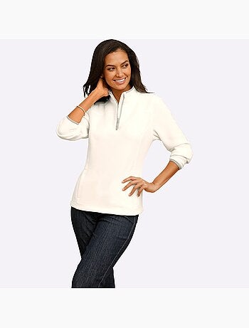 Pull polaire col montant zippé avec manches longues - taille standard - witt