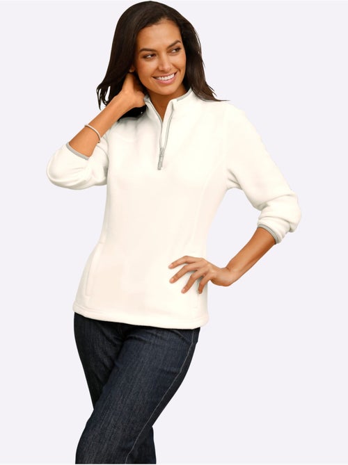 Pull polaire à col montant et glissière courte - taille standard - witt - Kiabi Pull polaire à col montant et glissière courte - taille standard - witt - Kiabi