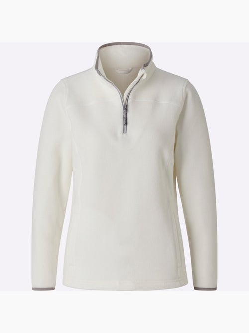 Pull polaire à col montant et glissière courte - taille standard - witt - Kiabi Pull polaire à col montant et glissière courte - taille standard - witt - Kiabi