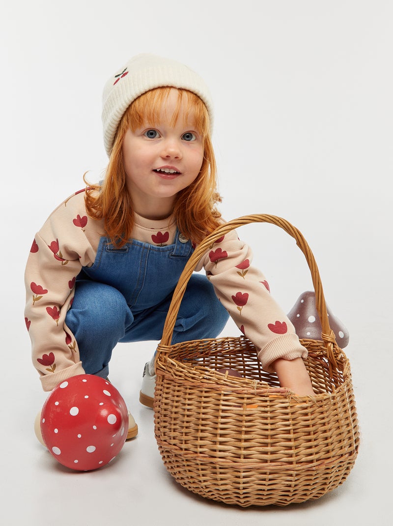 Pull polaire à motif Beige - Kiabi