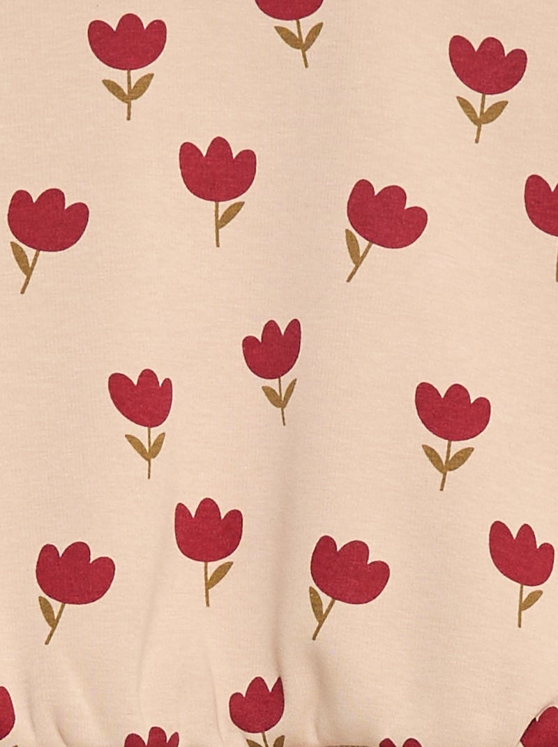 Pull polaire à motif Beige - Kiabi