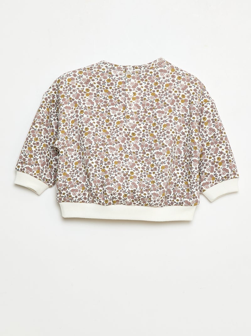 Pull polaire à motif Blanc - Kiabi