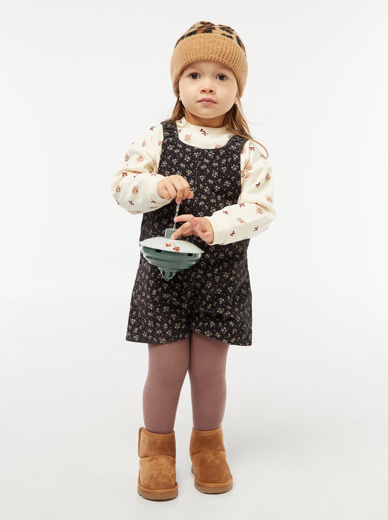 Pull polaire à motif Blanc - Kiabi