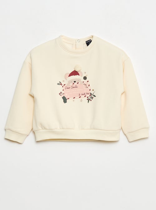Pull polaire à motif de Noël - Kiabi