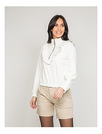 Pull polaire a volants YUKA