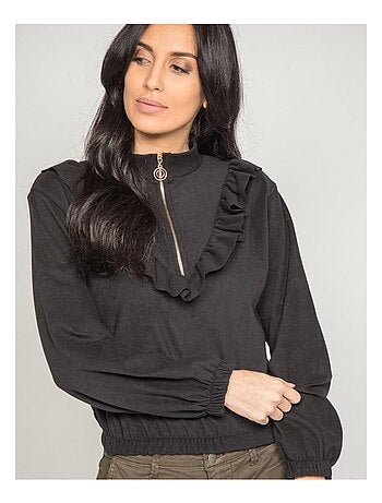 Pull polaire a volants YUKA