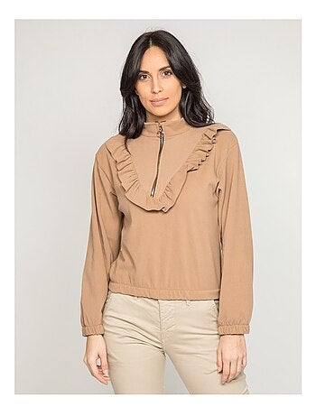 Pull polaire avec volants YUKA
