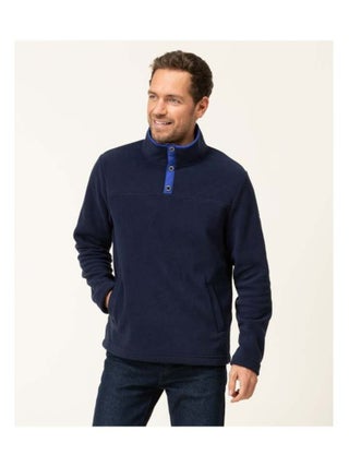 Pull polaire bleu marine Homme