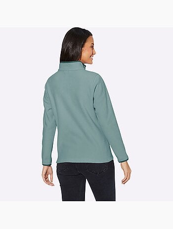 Pull polaire col montant zippé avec manches longues - taille standard - witt