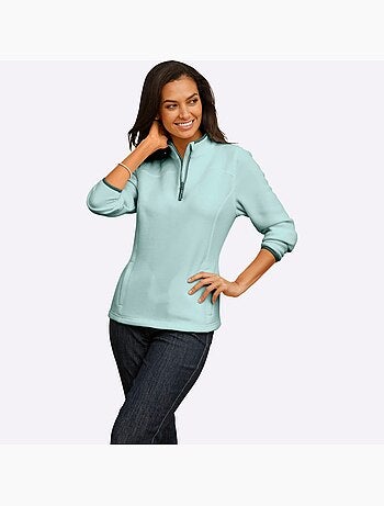 Pull polaire col montant zippé avec manches longues - taille standard - witt