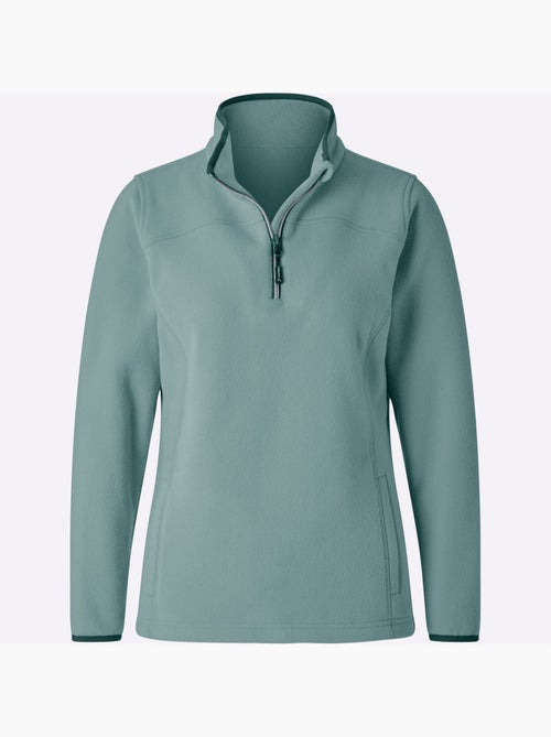 Pull polaire col montant zippé avec manches longues - taille standard - witt - Kiabi Pull polaire col montant zippé avec manches longues - taille standard - witt - Kiabi