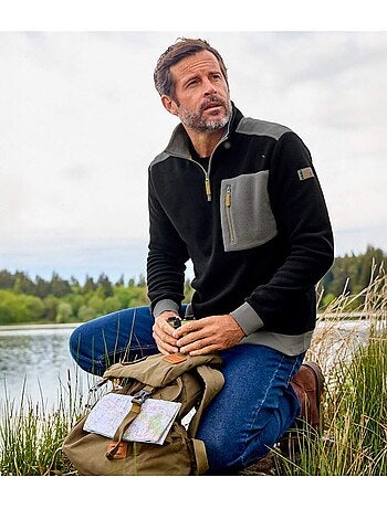 Pull polaire col zippé - atlas for men