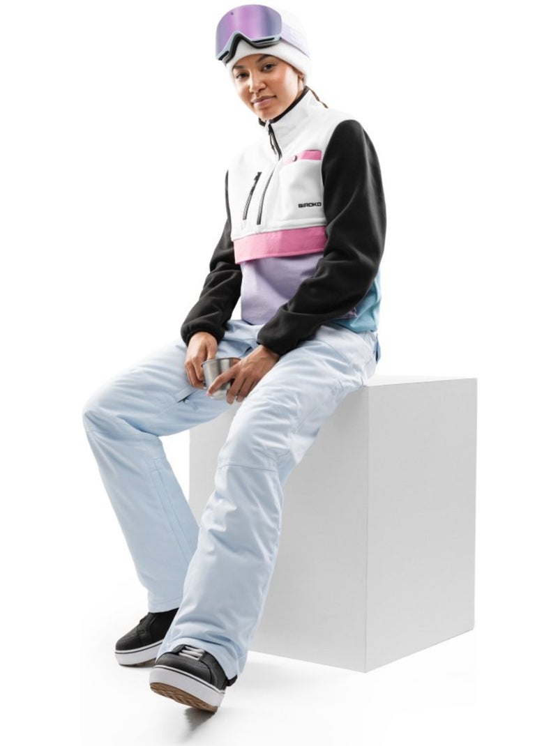 Pull polaire demi-zip femme femme vinicunca-w Blanc - Kiabi