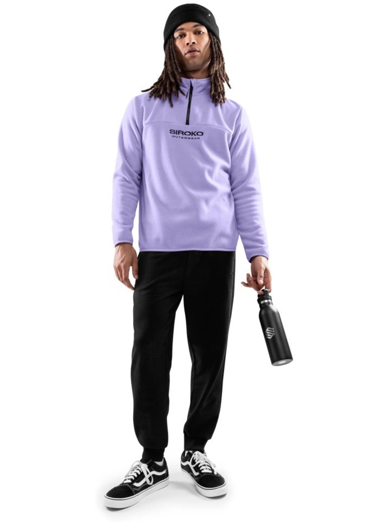 Pull polaire épais homme sports d'hiver homme aurora Lavande - Kiabi