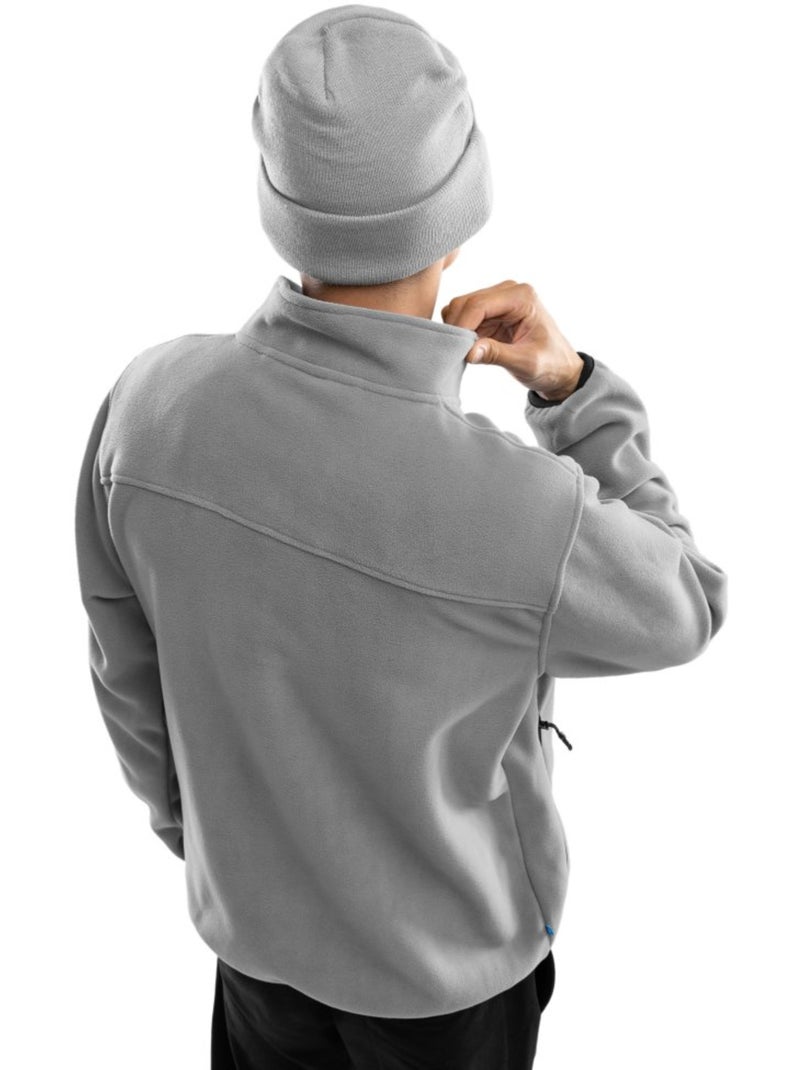 Pull polaire épais homme sports d'hiver homme koli Blanc Gris - Kiabi
