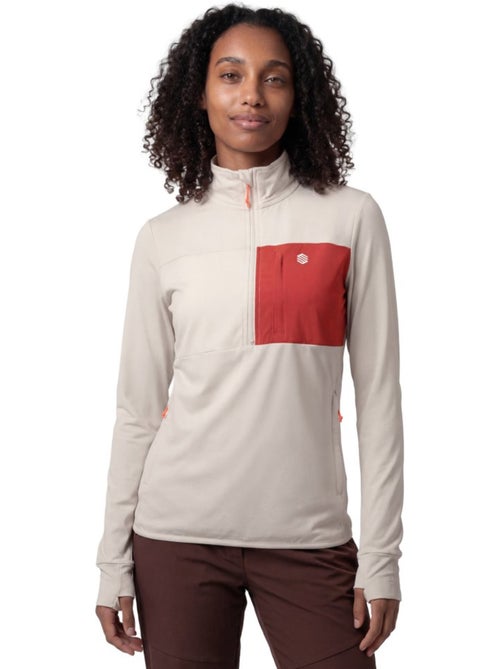Pull polaire randonnée femme randonnée femme symbol-w sand - Kiabi Pull polaire randonnée femme randonnée femme symbol-w sand - Kiabi