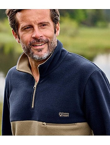 Pull polaire col zippé - atlas for men