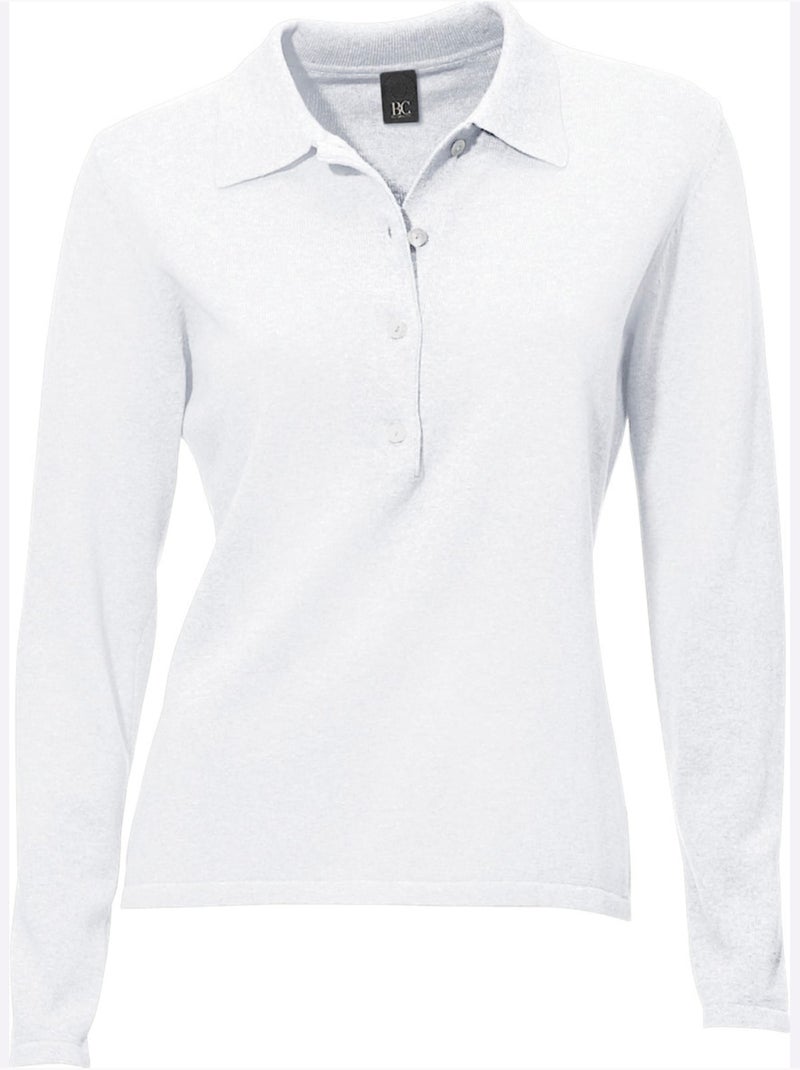 Pull Polo - Taille Standard - Helline Blanc - Kiabi