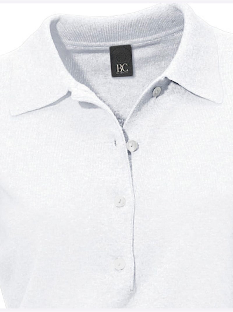Pull Polo - Taille Standard - Helline Blanc - Kiabi
