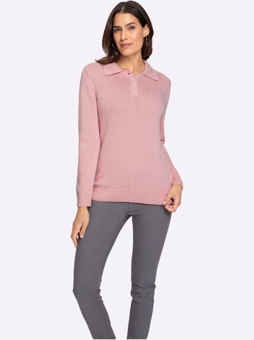 Pull polo 50% coton - taille standard - witt - Kiabi Pull polo 50% coton - taille standard - witt - Kiabi